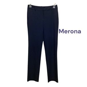 MERONA NAVY SLACKS SIZE 6 WITH 32” INSEAM GENTLY WORN
